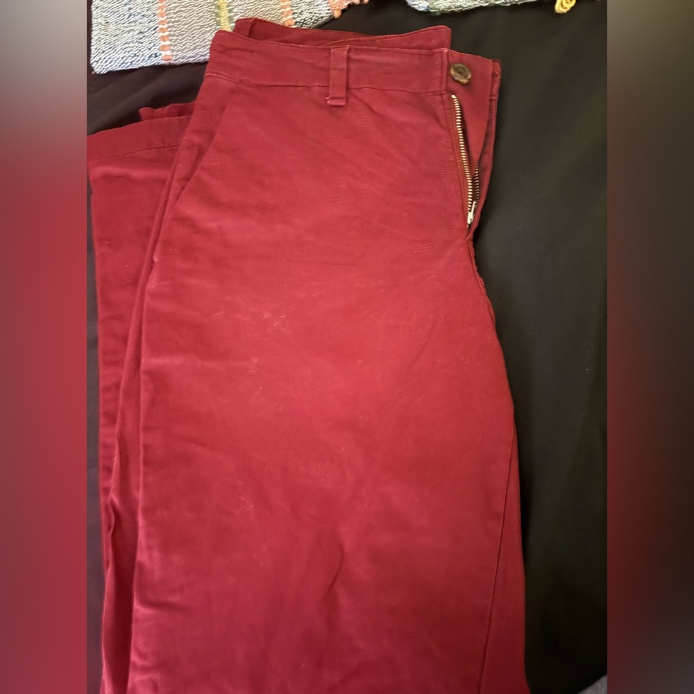 Burgundy gap khakis